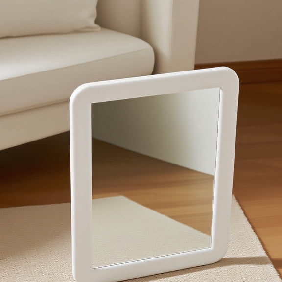 RAGUPEL Locker Mirror,Rounded Corners Safety Magnetic Mirror,Quick Touch-Ups Portable Beauty Mirror,White