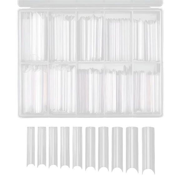 RAGUPEL Clear Press On Nails With Short Nail Tips For Manicure Kit And False Nails Supplies