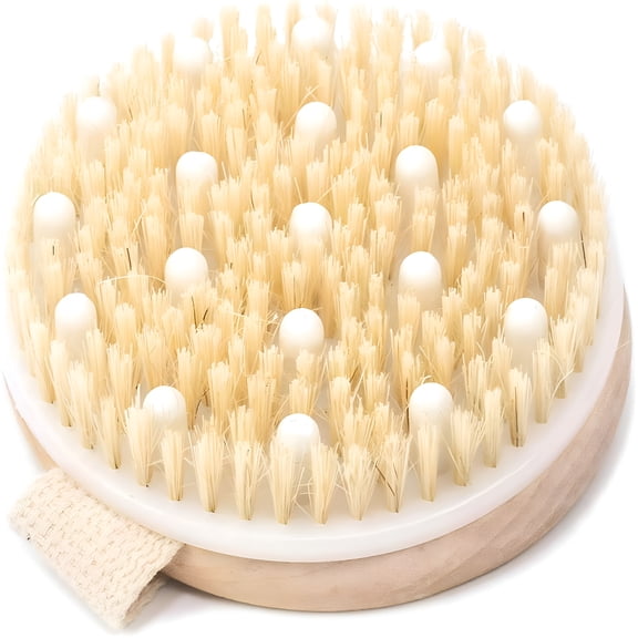RAGUPEL Lymphatic Drainage Support Exfoliator, Natural Bristles Dry Brushing for Cellulite Reduction And Enhanced Blood Circulation, Ergonomic Design for a Radiant Skin Experience