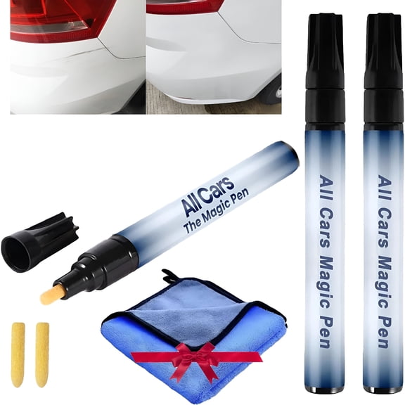 RAGUPEL Magic Pen for Car Scratches, Quick Fix for Scratches and Paint Damage, Waterproof Car Scratch Remover Pen Fits All Car Colors (2pcs)