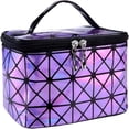 thumbnail image 1 of RAGUPEL Makeup Bag with Mirror,Travel Essentials for Women & Girls,Travel Makeup Bag with Mirror Cosmetic Organizer Storage Case (Purple), 1 of 7