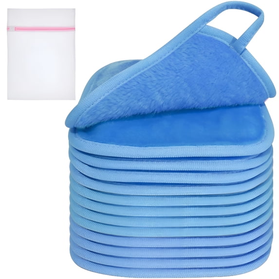 RAGUPEL Makeup Remover Cloth,Reusable Makeup Remover Pads Washable with Mesh Bag,Microfiber Makeup Removal Face Wash Cloths with Just Water,Gentle Soft,12 Pack