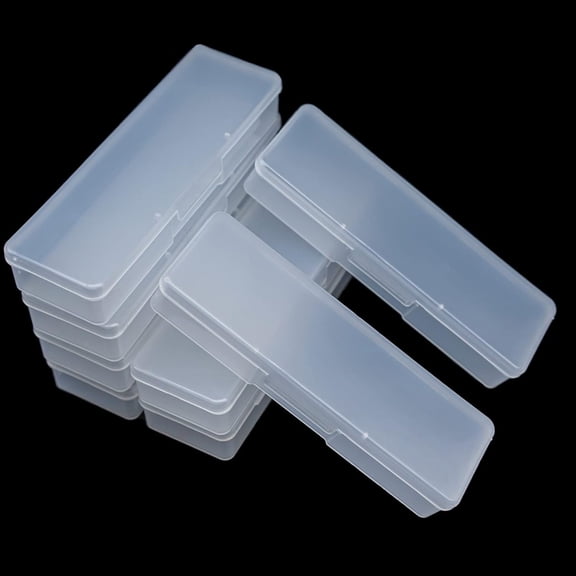 RAGUPEL Manicure Tool Box,8Pcs Clear Box for Nail Tool(7.1X1.96X1.18)| Transparent Personal Nail Box for Manicure,Plastic Nail Art Tool Box Storage Organizer Case Container for Organizing