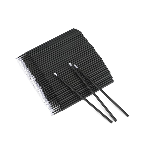 RAGUPEL Micro Swabs - 100Pcs Cotton Swabs for Makeup, Black Disposable Applicators Brush for Nails, Eyeliner and Lash Tech Supplies 100Pcs Disposable Black Q Tips