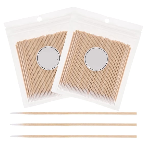 RAGUPEL Microblading Pointed Cotton Swab,Microblading Supplies,600Pcs,4 "|Cotton Tipped Applicators with Wooden Stick,Pointed Cotton Swabs,Pointy Cotton Buds Cotton Sticks for Makeup