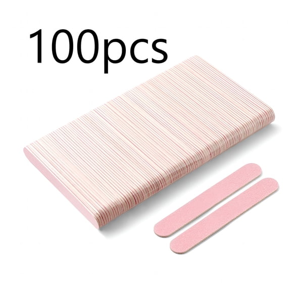 EXLEAF Mini Nail Files (100 Pcs), Double Sided Emery Board Nail File for Natural Nails