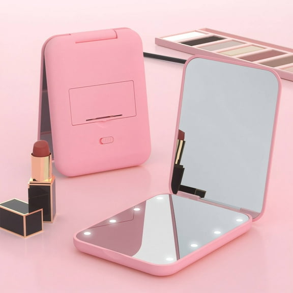 RAGUPEL Mirror Magnifying Glass Function Makeup Mirror Stylish Appearance Blue Light Protection Vanity Mirror with Lights Desk,Style1