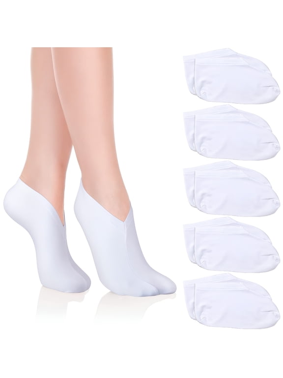 Moisturizing Socks 5-Pairs for Dry Feet Care,Cotton Spa Socks with Spandex,Overnight Hydration Enhancer Socks,Foot Therapy Socks for Cracked Heels