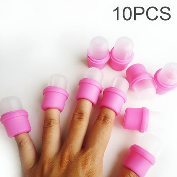 RAGUPEL Nail Art Supplies 10Pcs Wearable Nail Acrylic Soaker Kit Polish Remover Gel Removal Cap Tips
