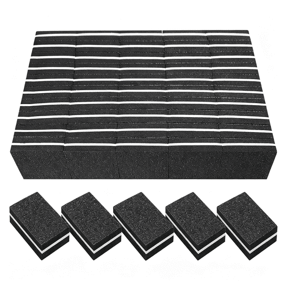 RAGUPEL Nail Buffers 50Pcs,Mini Buffer Block Nail File for Acrylic Nails and Natural Nails,100/180 Grit Nail Buffer Block Bulk Buffing Blocks for Nail Buff Professional Manicure File Blocks Set Black