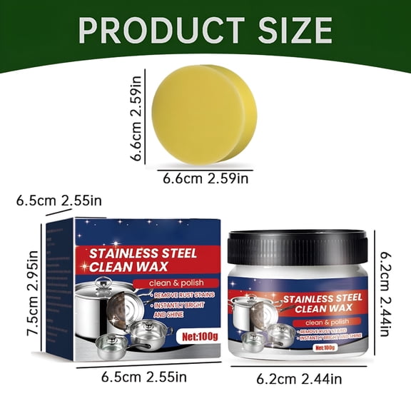 RAGUPEL Nano Technology Stainless Steel Cleaning Paste Stainless Steel Clean Wax Remover For Metal Remover For Stainless Steel Stainless Steel Cleaner And Polish