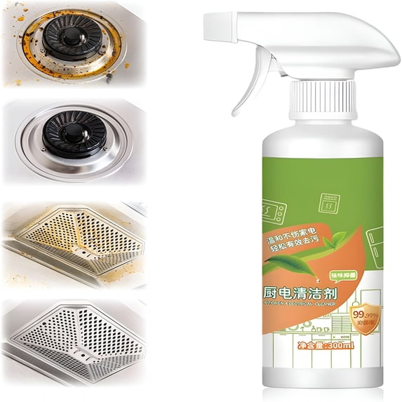 RAGUPEL Natural Enzyme Formula to Household Appliances,Multi-Purpose Cleaner Kitchen Appliance Cleaner,Effective Stain Remover Spray for Hold,Oven,Stove,Range Hood(300Ml)