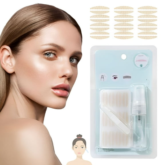 RAGUPEL New Glue-Free Ultra Natural Invisible Double Eyelid Sticker, Waterproof Invisible Eyelid Tape for Hooded Eyes, Invisible Eyelid Lifter Strips for Women Girls (S: 2.3 * 0.3cm)