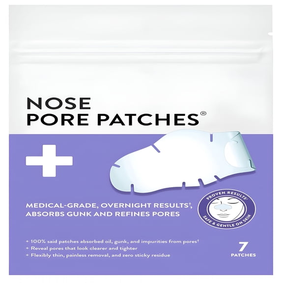 RAGUPEL Nose Pore Patches (7 Ct)-Overnight Blackhead Remover-Pore Strips-Absorbs Gunk-Thin,Flexible&Painless-Hydrocolloid Patches-Vegan&Cruelty Free