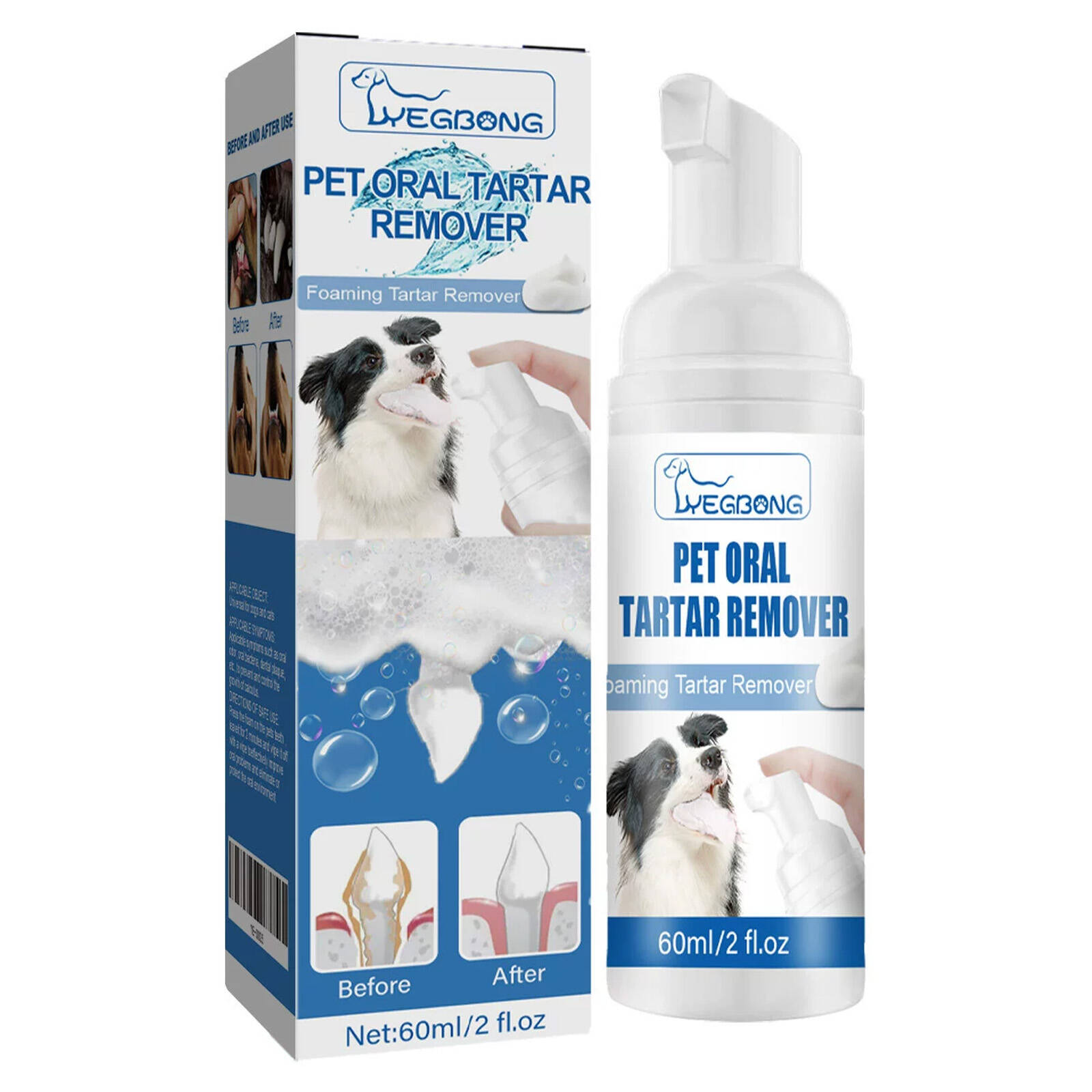 RAGUPEL Pet Oral Spray,Pet Oral Spray Portable Pet Freshener,Eliminate Bad Breath Dog Cat Mouth Tartar Remover