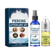 RAGUPEL 2026 New Piercing Care Set the and Discomfort of Ear Piercing Ear Piercing Care Solution Piercing Follow Up Care Solution 60Ml+Piercing Bump Solution 10Ml