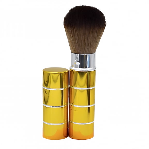 RAGUPEL Portable Retractable Handle Kabuki Brush for Blush and Mineral Powder, Soft Bristle Face Foundation Makeup Brush for Stippling Blending and Contouring, Compact Travel Cosmetic Tool
