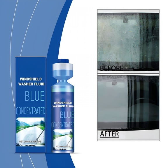 RAGUPEL Premium Concentrated Windshield Washer Fluid 250Ml Bottle for Streak-Free Clarity,All-Weather Performance Window Washer Fluid