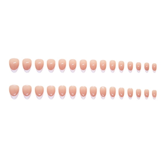 RAGUPEL Press On Nails Short,Elegant French Macaron Design Fake Nails,Almond Nail Tips Stylish Shape Almond Nail Tips,Versatile All Occasions Press On Nails Kit,Style3