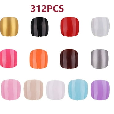 RAGUPEL Press On Nails Short,New Diamond Design Glamour Extra Short Press On Nails,Matte and Glossy Finish Fake Nails,Style1