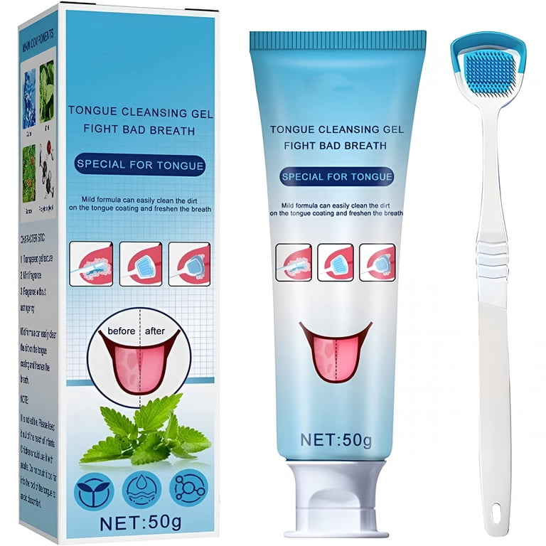 Tongue stiffness 100 standard Bシェル用 RAGUPEL Probiotic Tongue Cleaning Gel Set Tongue Gel,Fresh Mint