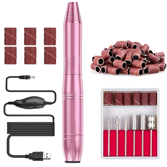 RAGUPEL Professional Nail File Kit Portable Electric Nail Drill for Acrylic Efile Manicure Pedicure Set