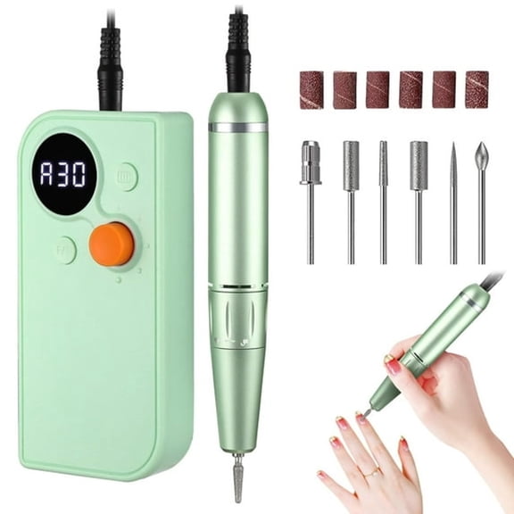 RAGUPEL Professional Portable Nail Drill Kit Rechargeable Nail Machine Electric Cordless E-File Nail Drill Set with 7 Nail Bits,Manicure Pedicure Tool
