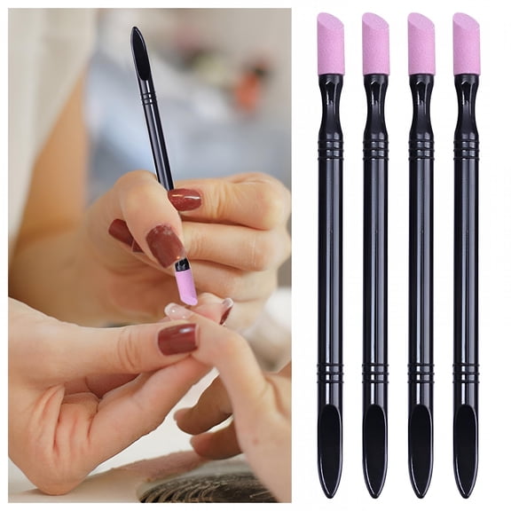 RAGUPEL Quartz Cuticle Pusher Nail Stick Nail Care Precision File Cuticle Remover That Never Wears Out
