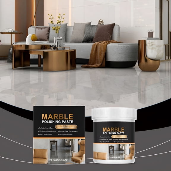 RAGUPEL Quartz Polishing Paste, Granite Countertop Scratch Repair Compound, Surface Brightener and Shine Restorer for Quartz Marble Stone Countertops and Kitchen Surfaces Granite Polish