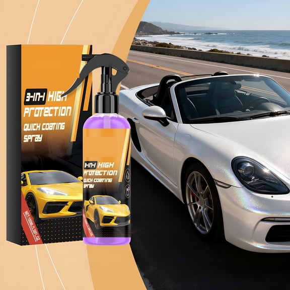 RAGUPEL Quick Effect Coating Agent for Car Ceramic Detailer (3.4Oz) High-Gloss Ceramic Spray Coating for Sleek,Glossy Finish and Paint Protection for Waxed,Painted,and Coated Surfaces