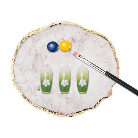 RAGUPEL Resin Makeup Mixer Large Mixing Area Nail Art Polish Mixing Plate Nail Art Creation Foundation Coloring Palette Gray