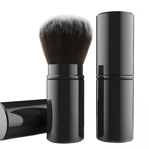 RAGUPEL Retractable Foundation Makeup Brushes, Travel Flat Top Kabuki Powder Brush