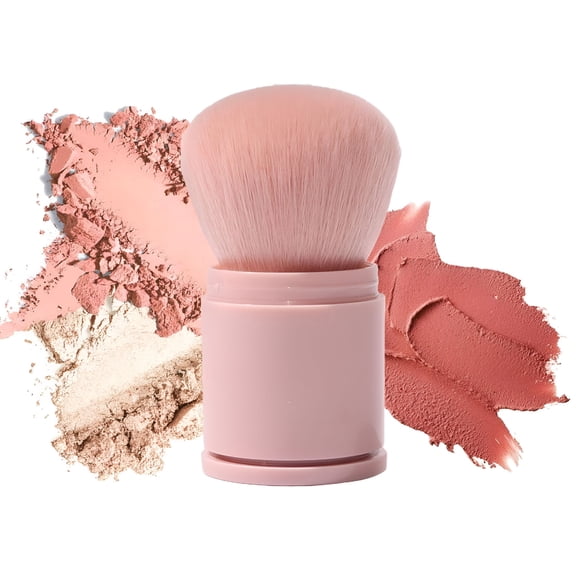 RAGUPEL Retractable Kabuki Brush,Foundation Brush,Premium Makeup Brush,Travel Blush Brush for Bronzer,Setting,Powder Makeup,Essential Tools for Flawless Makeup Application