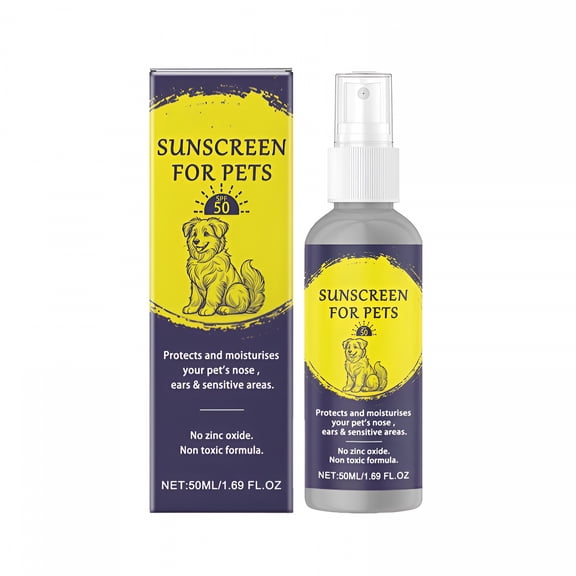 RAGUPEL SPF 50 Pet Sunscreen Spray for Dogs and Cats, Non-Toxic Physical Sun Protection Lotion, Moisturizing Nose and Paw Balm for Outdoor Activities