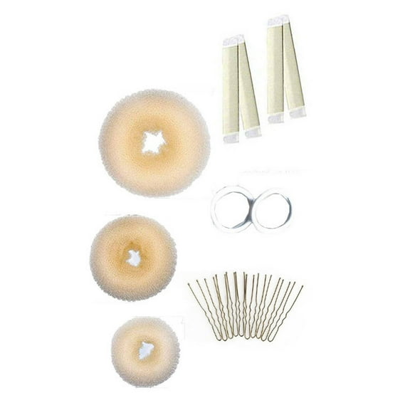 RAGUPEL Scrunchies,Korean-Style Donut Design Hair Accessories for Women,Lightweight and Comfortable Sponge Hair Scrunchies,White