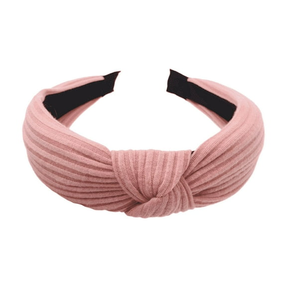 RAGUPEL Scrunchies,Soft Knitted Fabric Scrunchies forWomen,Wide Crossed Design Satin Scrunchies,Pink