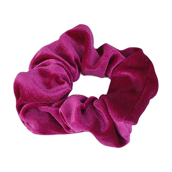 RAGUPEL Scrunchies,Soft Velvet Satin Scrunchies,Unique Chignon Design Scrunchies for Women,Rose Red