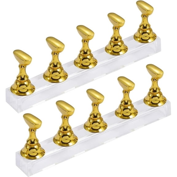 RAGUPEL Sets Nail Stand Display,Magnetic Nail Practice Holder Acrylic Nail Tip Display Stand Diy Nail Art Accessories for Painting Nails False Nail Tip Manicure Tool