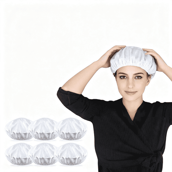 RAGUPEL Shampoo Caps No Rinse,6 Pack Waterless Shampoo Caps for Bedridden Patients and Elderly,Rinse Free Hair Washing Shower Caps for Post Surgery,Hospital,Camping