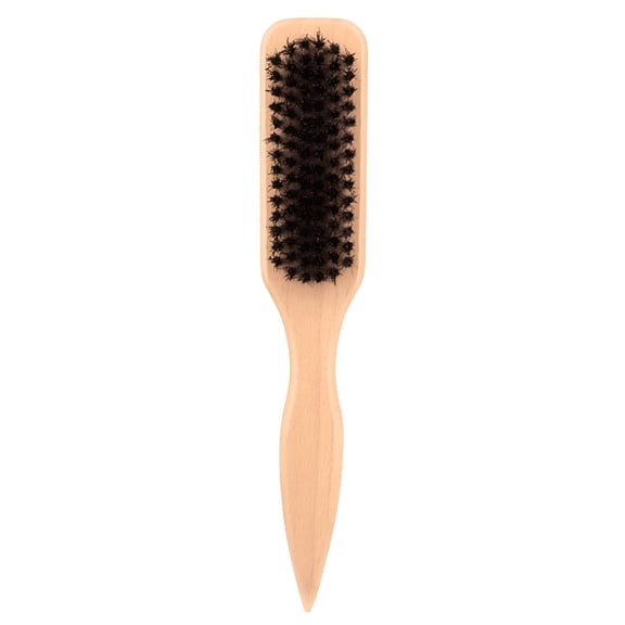 RAGUPEL Slick Back Hair Brush for Smoothing Ponytails, Soft Bristle Edge Control Styling Tool with Wooden Rat Tail Handle