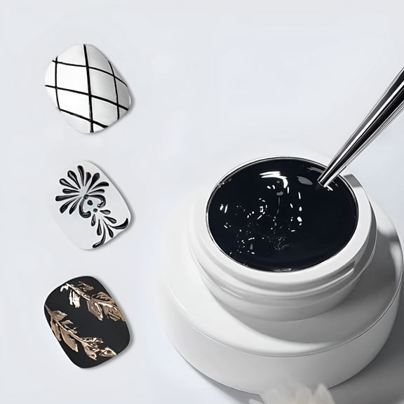 RAGUPEL Solid 3D Nail Sculpting Gel for Nail Art,3D Nail Art Gel Multifunctional 3D Molding for Nails Salon Home Diy (Black)