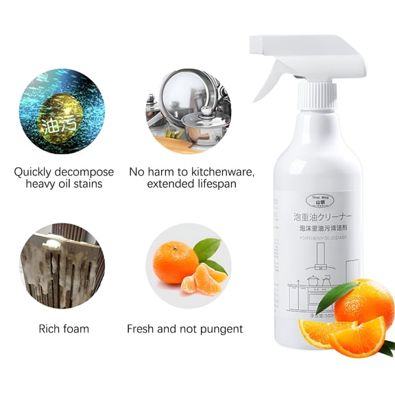 RAGUPEL Splash Foam Spray,Multi-purpose Kitchen Cleaner,Powerful Spray for Grease Removal,Oven Cleaner