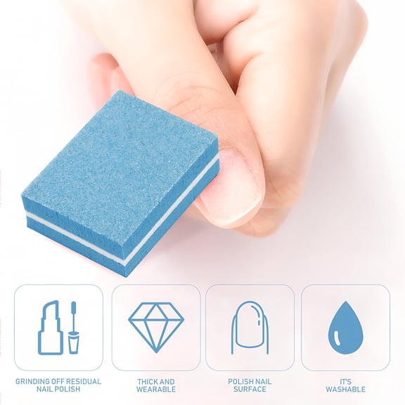 RAGUPEL Sponge Nail Buffer Block For Manicure Preparation 50Pcs 1.4X1In