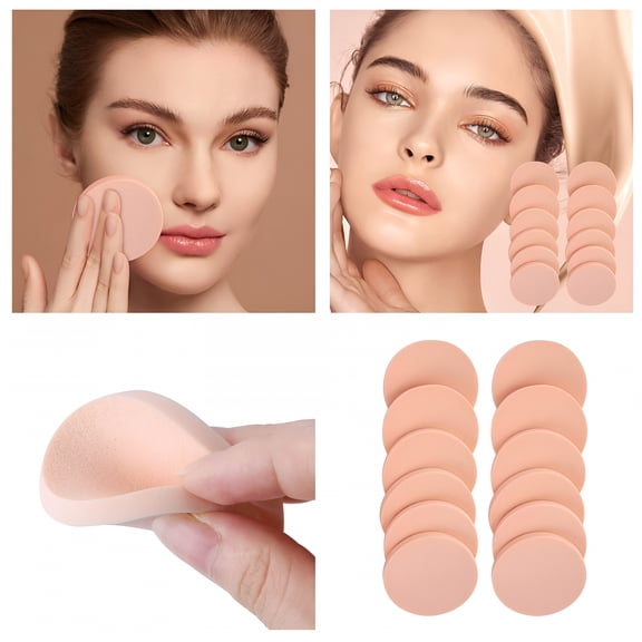 RAGUPEL Sponge Powder Puff 12 Round Makeup Facial Mixer Suitable For Liquid Foundation Cleaning Cleanser Makeup Applicator