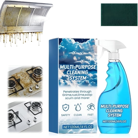RAGUPEL Spray Tablets & Spray Bottle,New Splash Sprays Cleaner,All Purpose Grease Cleaner,Kitchen Grime Remover for Stubborn Kitchen Dirt (1)