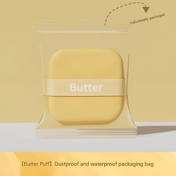 RAGUPEL Square Butter Cake Makeup Sponge Dual Use Wet Dry Foundation Blender Reusable Makeup Sponge Yellow
