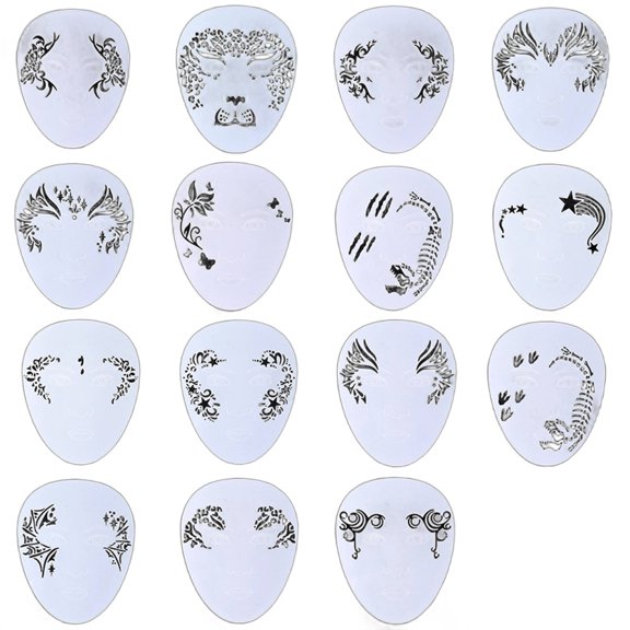 RAGUPEL Stencils For Kids Personalized Creative Design Stencils For Painting Diy Graffiti Template Face Painting Kit Style