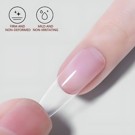 RAGUPEL Strong Adhesive Solid Nail Glue Gel for Press-On Tips, Extensions & Art - Long-Lasting, Easy-Use, Repositionable, Low-Odor Formula - 2 Pack 12ml White Bottles for Home & Salon Manicures