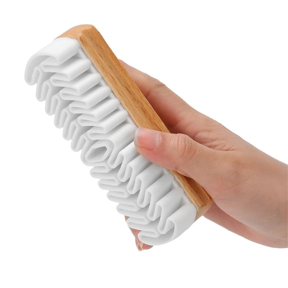 RAGUPEL Suede Brush, Natural Crepe Wood Brush Suede Nubuck Shoes Jackets Brush Leather Stain Cleaner Suede Brush for Shoes