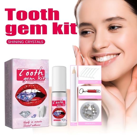 RAGUPEL Teeth Crystal Jewelry Kit - 20-Piece DIY Dental Gems Set with Curing Lamp & Safe Adhesive,Tooth Gems Kit Multi-Color Tooth Jewels for Whitening Smile